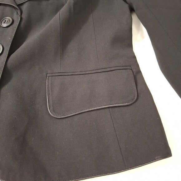 Steampunk Fitted Tailored Short Blazer Suit Jacket Sz 12 Lined Vintage Office - Picture 12 of 16